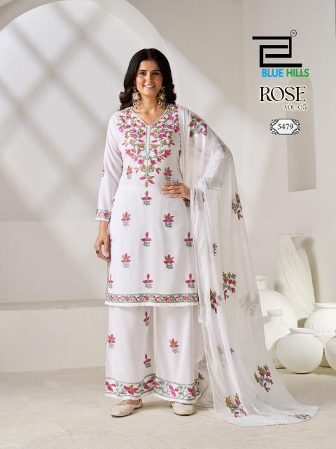 Blue hills rose vol 5 embroidered kurtis wholesalers